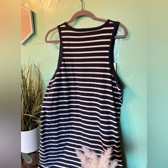 J.Crew XXL Navy & white Striped Sleeveless Tank Top Classic Fit - Picture 7 of 8